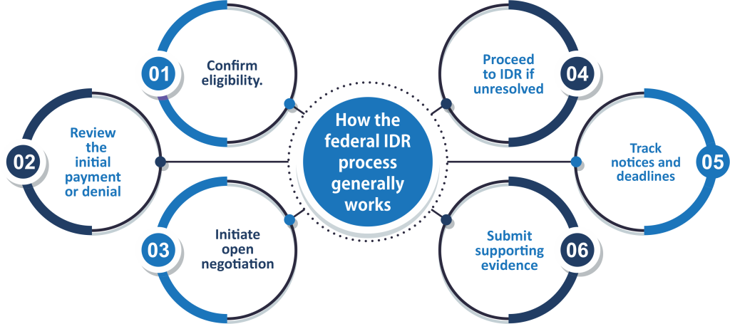 How the federal IDR process generally works