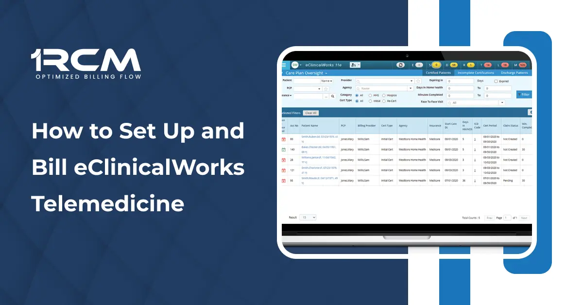 How to Set Up and Bill eClinicalWorks Telemedicine